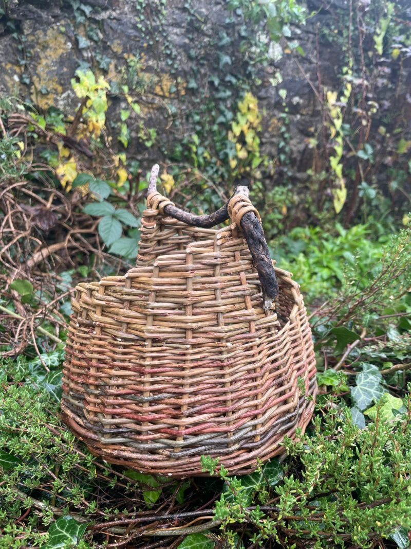 Asymmetrical basket with gorse wooden handle - Image 2